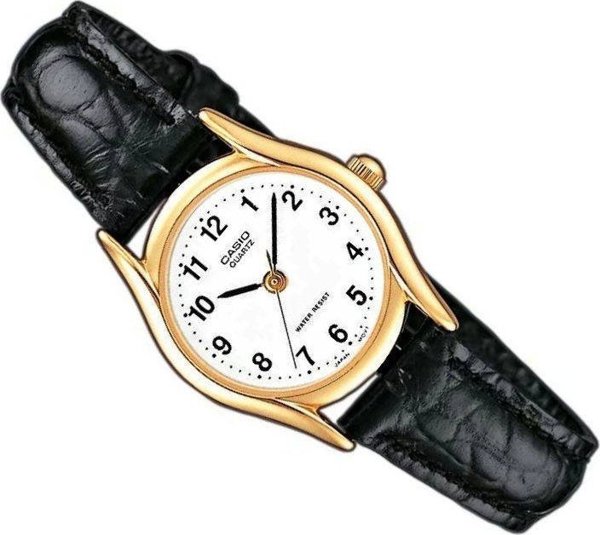 Γυναικείο Ρολόι Casio LTP-1154PQ-7BEG με Λευκό Καντράν και Δερμάτινο Λουράκι