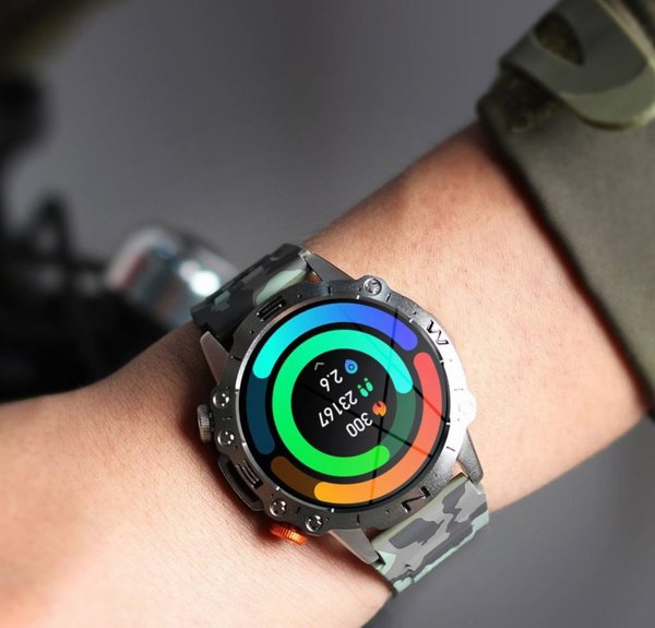 Gravity GT20-7 Ανδρικό Smartwatch με Ψηφιακή Οθόνη - Μαύρο