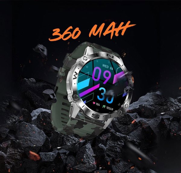 Gravity GT20-7 Ανδρικό Smartwatch με Ψηφιακή Οθόνη - Μαύρο