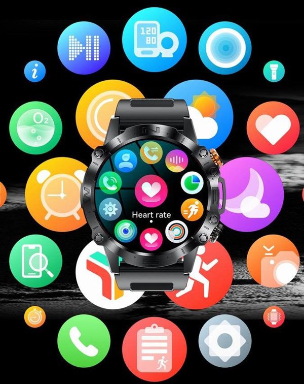 Gravity GT20-7 Ανδρικό Smartwatch με Ψηφιακή Οθόνη - Μαύρο
