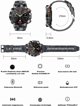 Gravity GT20-7 Ανδρικό Smartwatch με Ψηφιακή Οθόνη - Μαύρο