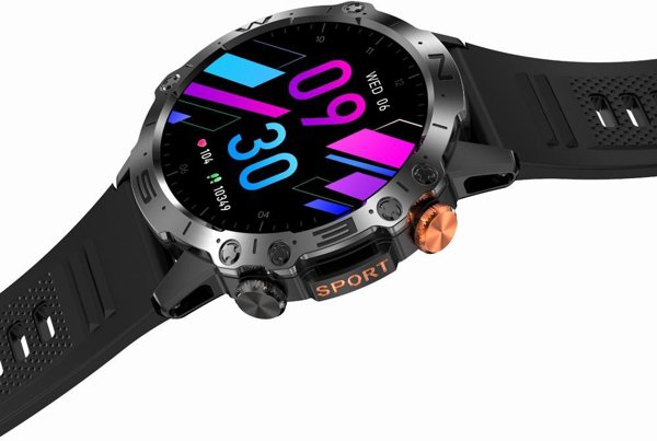 Gravity GT20-7 Ανδρικό Smartwatch με Ψηφιακή Οθόνη - Μαύρο