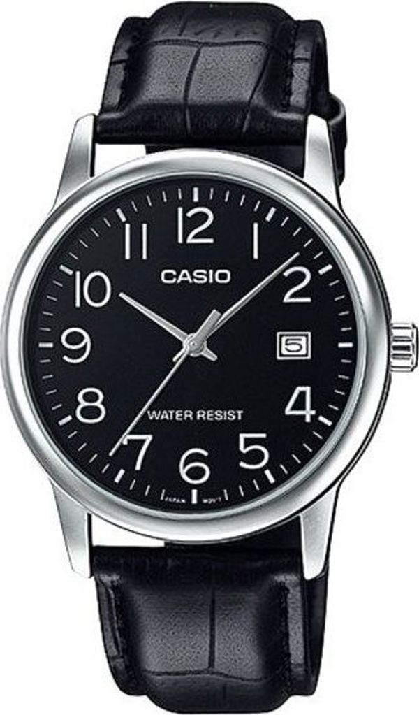 Casio MTP-V002L-1BUDF Ανδρικό Ρολόι με Δερμάτινο Λουράκι