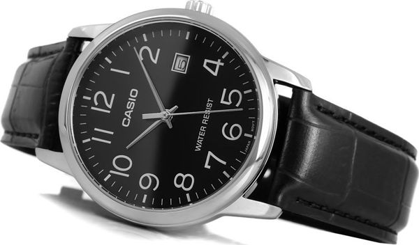 Casio MTP-V002L-1BUDF Ανδρικό Ρολόι με Δερμάτινο Λουράκι