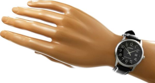 Casio MTP-V002L-1BUDF Ανδρικό Ρολόι με Δερμάτινο Λουράκι