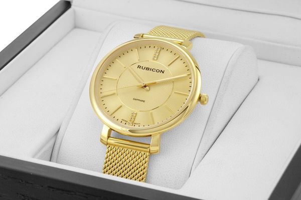 Γυναικείο Ρολόι Rubicon RNBE51-2 Με Μπρασελέ Σε Ασημί Χρώμα
