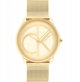 Γυναικείο Ρολόι Calvin Klein Iconic Mesh 25200034 με Μπρασελέ, σε Χρυσό Χρώμα + Θήκη