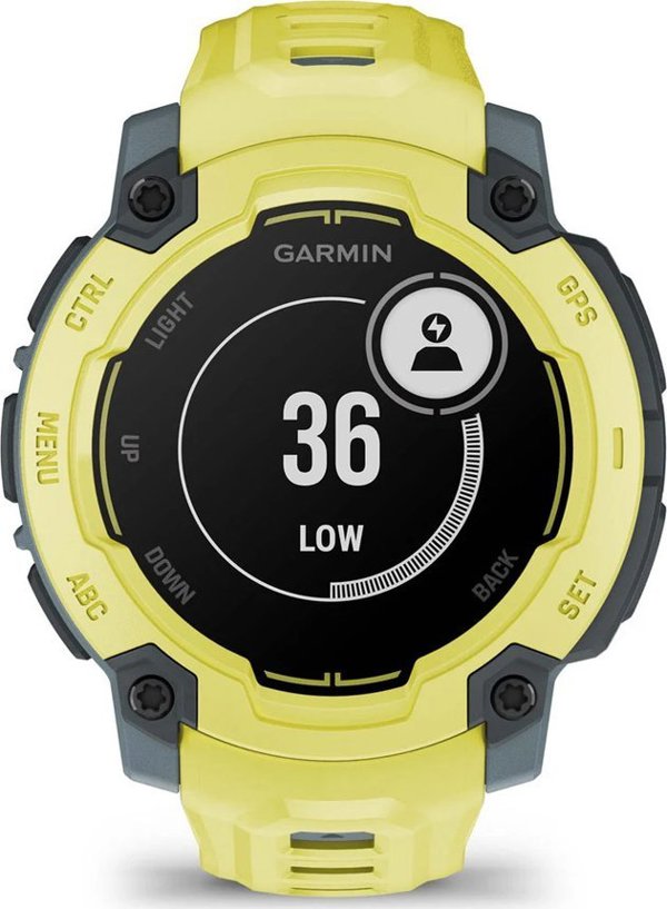 Garmin Instinct Crossover Solar GPS Smartwatch - Electric Lime (010-02933-01)