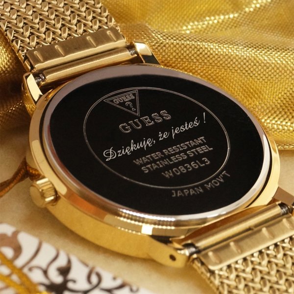 Zegarek Guess Zegarek damski GW0998L1 CYRKONIE biały