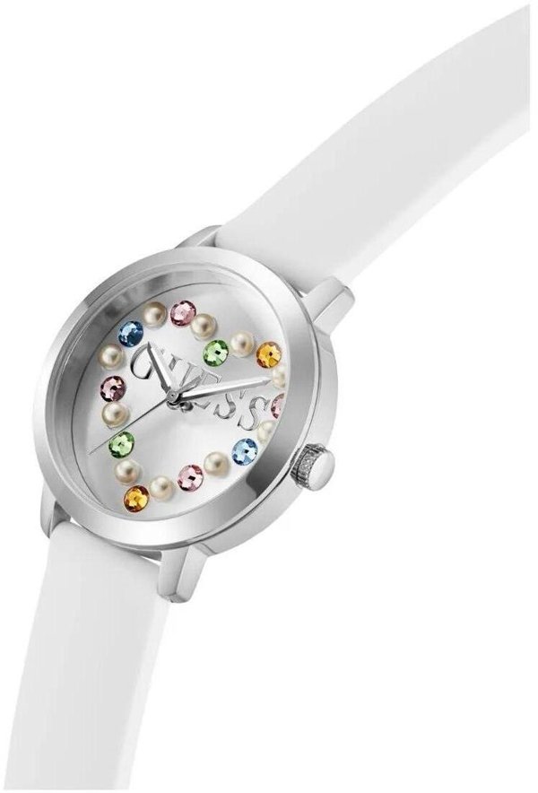 Zegarek Guess Zegarek damski GW0998L1 CYRKONIE biały