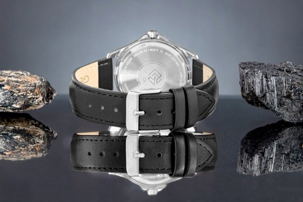 Ανδρικό Ρολόι Giewont Elegance Sapphire GW5160-A3 Μαύρο-Μπλε