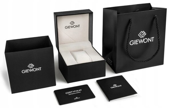 Ανδρικό Ρολόι Giewont Elegance Sapphire GW5160-A3 Μαύρο-Μπλε