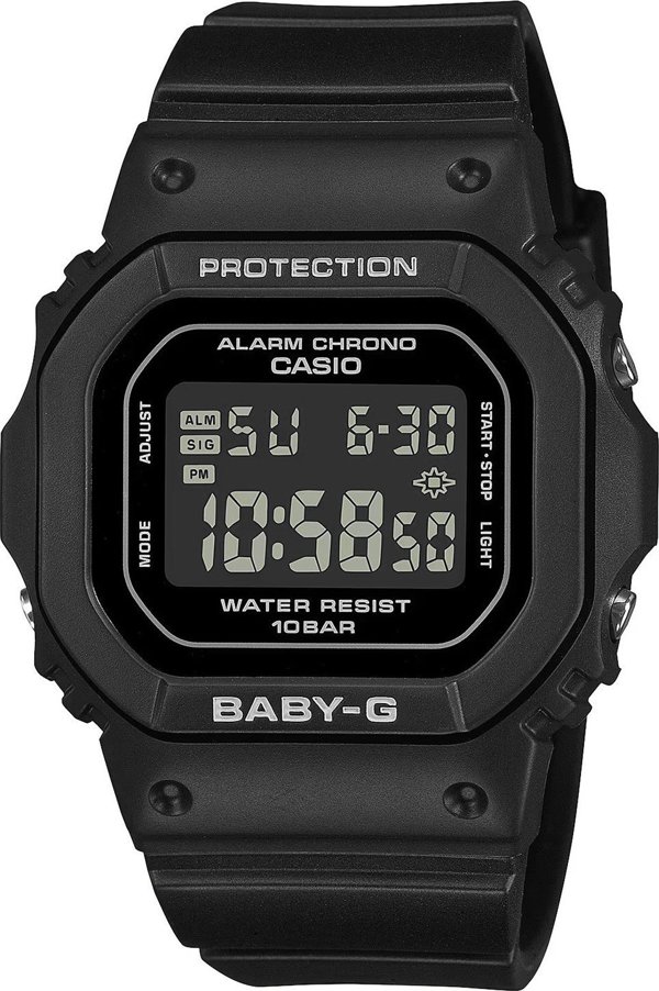 Γυναικείο Αθλητικό Ρολόι Casio BABY-G BGD-565U-1ER, Ψηφιακό, Μαύρο