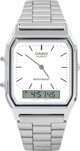 Γυναικείο Ρολόι Casio Vintage AQ-230A-7DMQYES με Ασημί Μπρασελέ και Αναλογική-Ψηφιακή Ένδειξη