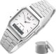 Γυναικείο Ρολόι Casio Vintage AQ-230A-7DMQYES με Ασημί Μπρασελέ και Αναλογική-Ψηφιακή Ένδειξη