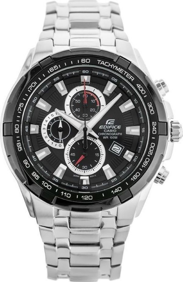 Ανδρικό Ρολόι Casio Edifice EFR-539D-1A Μεταλλικό Ασημί Χρονόμετρο 10ATM