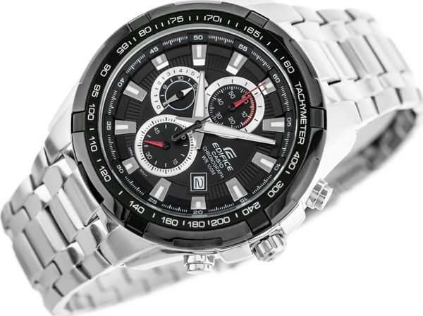Ανδρικό Ρολόι Casio Edifice EFR-539D-1A Μεταλλικό Ασημί Χρονόμετρο 10ATM