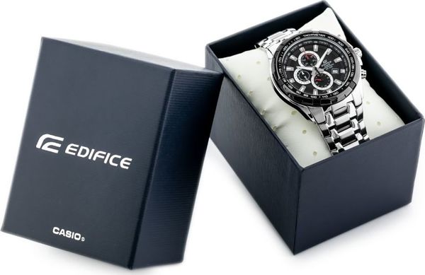Ανδρικό Ρολόι Casio Edifice EFR-539D-1A Μεταλλικό Ασημί Χρονόμετρο 10ATM