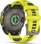 Garmin Fenix 8 47mm Solar Sapphire Smartwatch, Τιτάνιο, Λουράκι Σιλικόνης, Κίτρινο / Γραφίτης