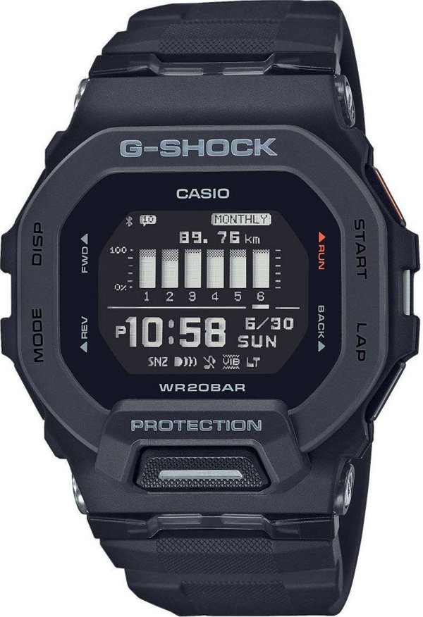 Casio G-Shock G-SQUAD GBD-200-1ER Ρολόι με Βηματόμετρο Μαύρο