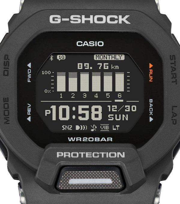 Casio G-Shock G-SQUAD GBD-200-1ER Ρολόι με Βηματόμετρο Μαύρο