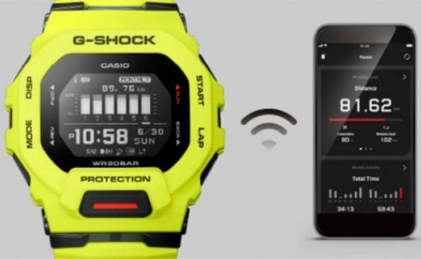 Casio G-Shock G-SQUAD GBD-200-1ER Ρολόι με Βηματόμετρο Μαύρο