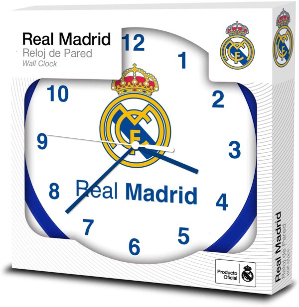 Ρολόι Τοίχου 25cm για Παιδιά Real Madrid Επίσημο Προϊόν