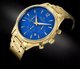 Giewont Chronograph Sapphire Ανδρικό Ρολόι Χρυσό Μπλε GW6310-B5