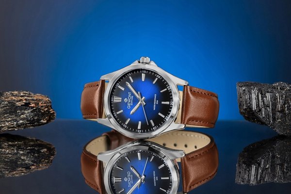 Giewont Elegance Sapphire Ρολόι Ανδρικό Καφέ Μπλε GW5160-A4