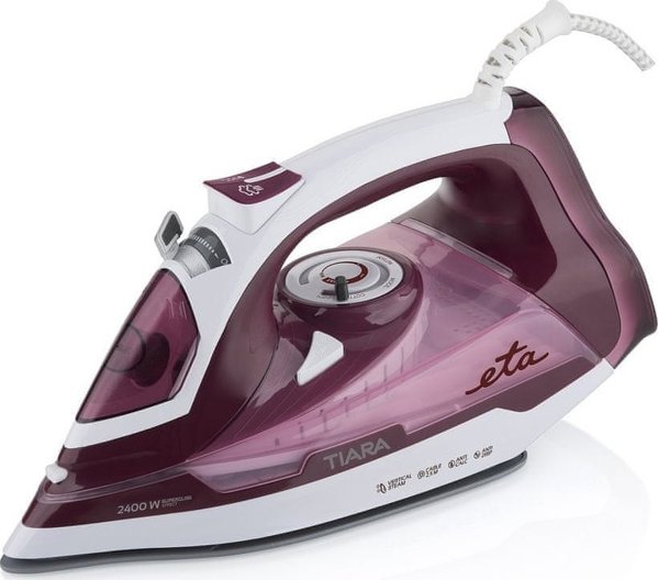 Σίδερο Ατμού Eta Tiara II 126990000, 2400W με Πλάκα Eloxium, Λευκό/Μπλε