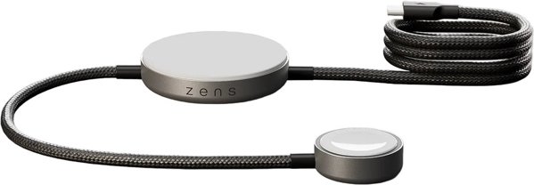 ZENS Charging Cable Pro 2 - Ασύρματο Καλώδιο Φόρτισης Qi2 15W με USB-C για iPhone και Apple Watch (Μαύρο)