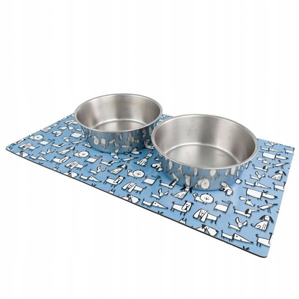 Σετ 2 μπολ για σκύλο, ανοξείδωτο ατσάλι, 2x950ml, με μαγνητικό ταπέτο