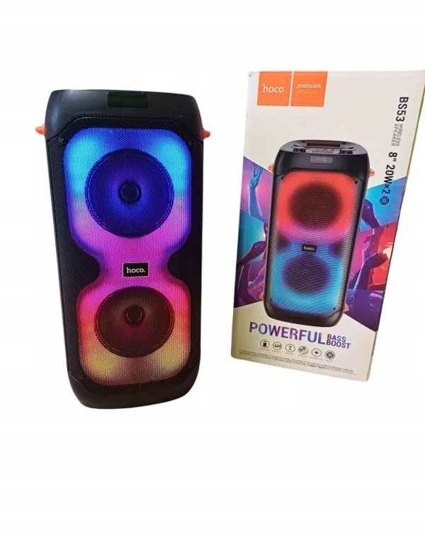 Zestaw do karaoke bluetooth 2 x 20W 4h Hoco BS53 czarny