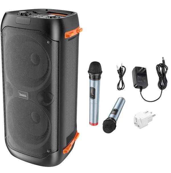 Zestaw do karaoke bluetooth 2 x 20W 4h Hoco BS53 czarny