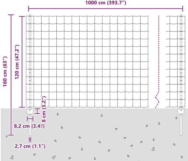 vidaXL Σετ Περίφραξης 2 Τεμαχίων, Πράσινο, από Βαμμένο Ατσάλι με Ηλεκτροστατική Βαφή