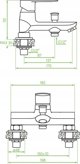 Σετ Ντους Ferro Sinus U170B Με Μπαταρία Hydroland Senja, Τετράγωνη Κεφαλή 25cm, Χρώμιο