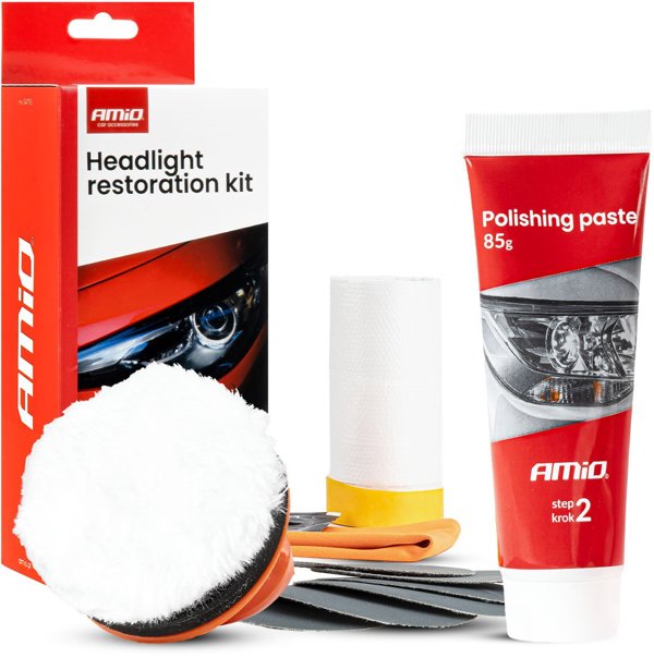 Zestaw do polerowania reflektorow reczny DIY AMIO-04793