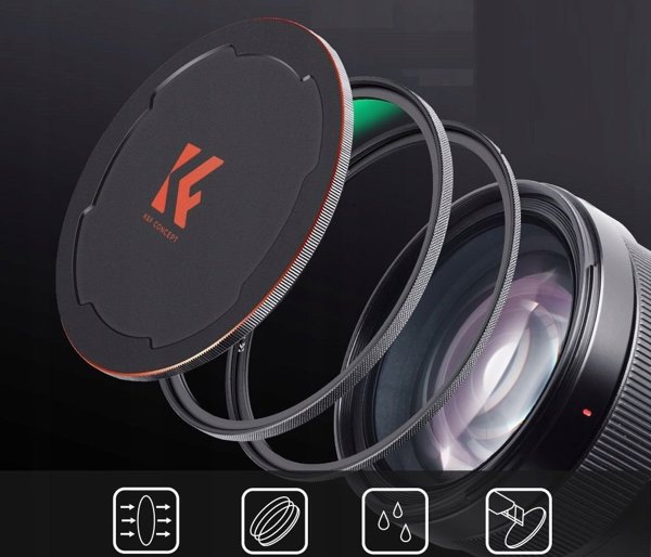 K&F Concept Σετ 3 σε 1 Φίλτρο Black Diffusion 1/4 με Μαγνητικό Δακτύλιο και Καπάκι 67mm