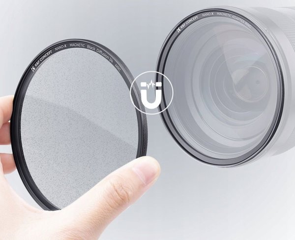 K&F Concept Σετ 3 σε 1 Φίλτρο Black Diffusion 1/4 με Μαγνητικό Δακτύλιο και Καπάκι 67mm