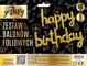 Σετ foil μπαλονιών Happy Birthday χρυσά