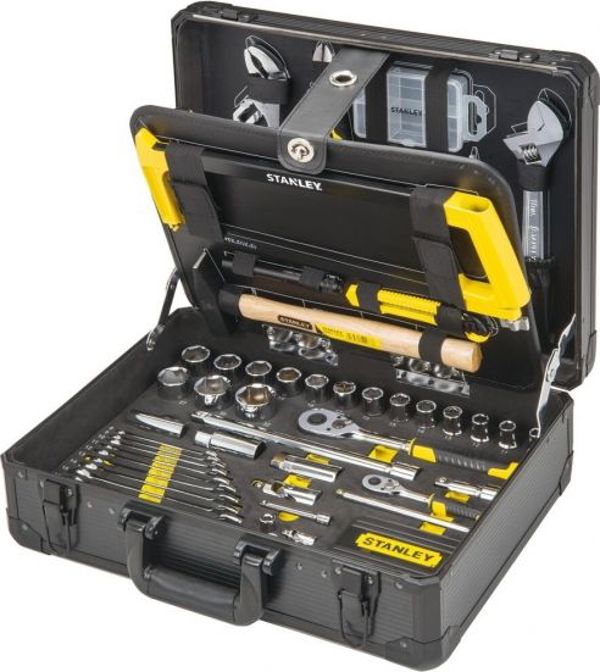 Stanley Σετ Εργαλείων 142 τμχ. 98109STMT-1 σε Βαλίτσα Αλουμινίου με Αναδιπλούμενη Λαβή