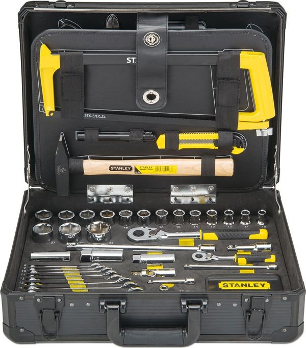 Stanley Σετ Εργαλείων 142 τμχ. 98109STMT-1 σε Βαλίτσα Αλουμινίου με Αναδιπλούμενη Λαβή