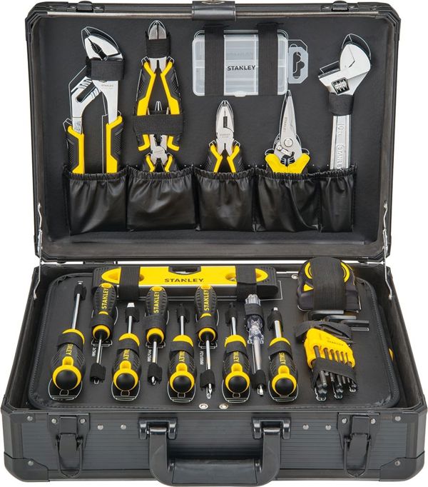 Stanley Σετ Εργαλείων 142 τμχ. 98109STMT-1 σε Βαλίτσα Αλουμινίου με Αναδιπλούμενη Λαβή