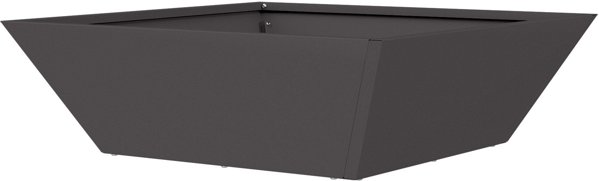 vidaXL Σετ Μαύρες Πλαστικές Γλάστρες, 50 x 50 x 15 εκ.
