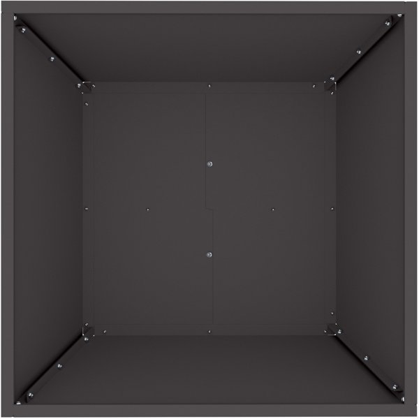 vidaXL Σετ Μαύρες Πλαστικές Γλάστρες, 50 x 50 x 15 εκ.