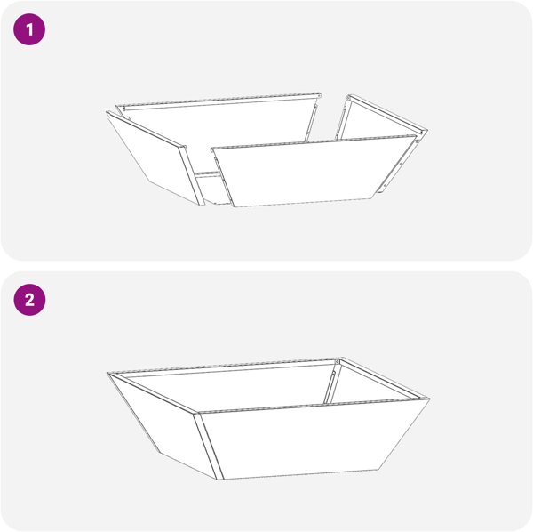 vidaXL Σετ Μαύρες Πλαστικές Γλάστρες, 50 x 50 x 15 εκ.