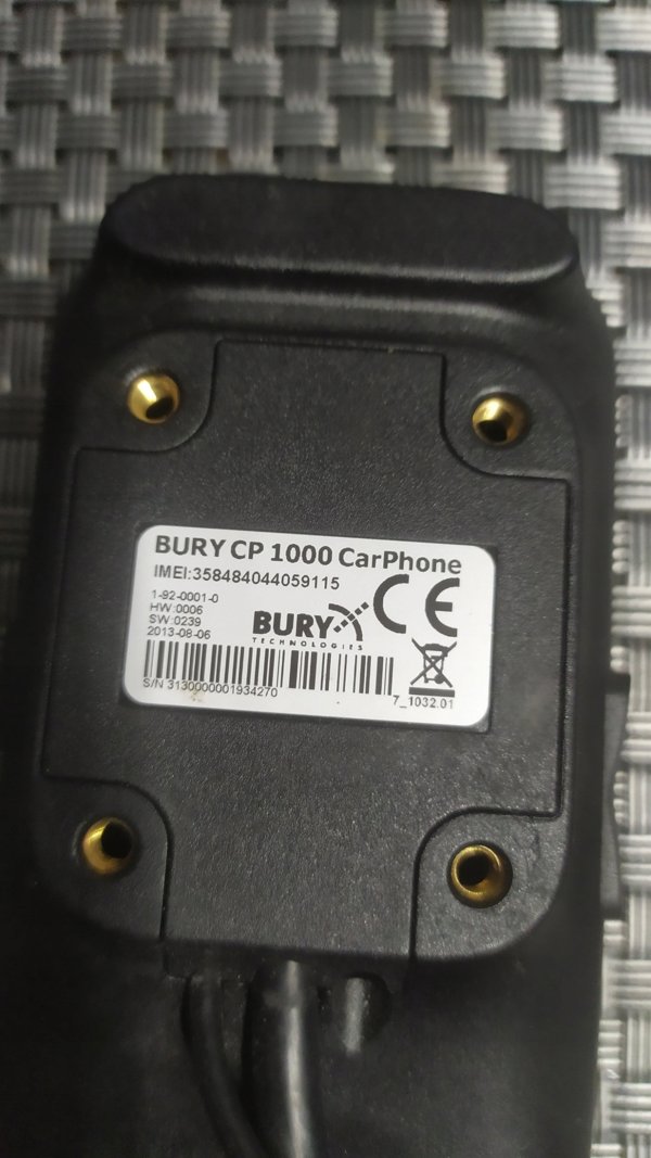 Zestaw glosnomowiacy THB Bury Bury CP 1000 CarPhone LTE m. Sprachsteuerung