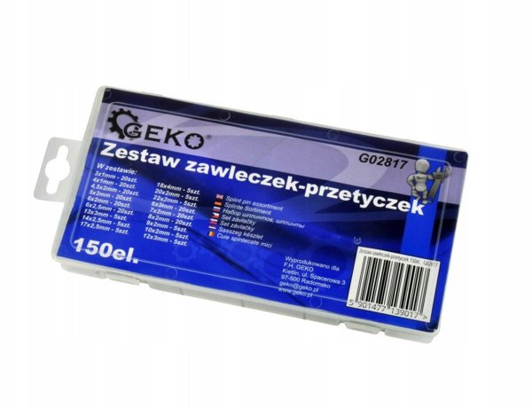 Zestaw zawleczek-przetyczek 150el. (6/20)