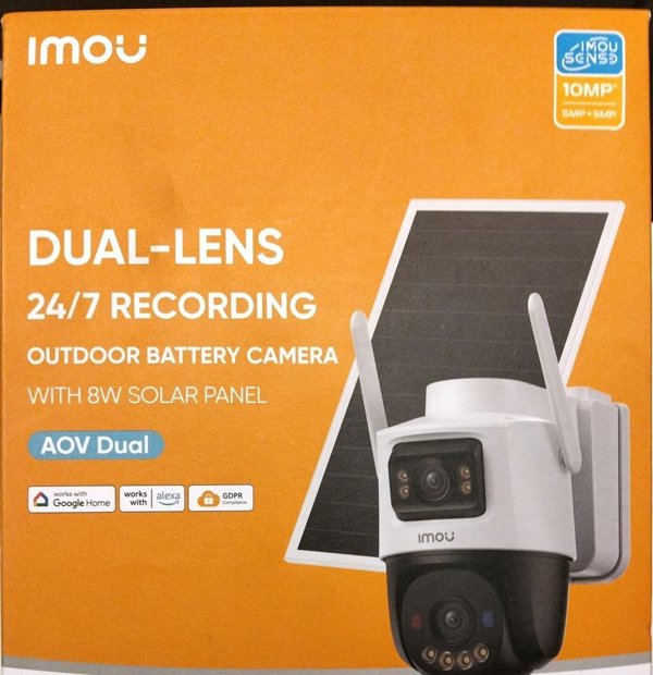 Zestaw Kamera IP IMOU AOV Dual 5MP+5MP 2.4GHz / 5GHz WiFi+4G + panel solarny 8W