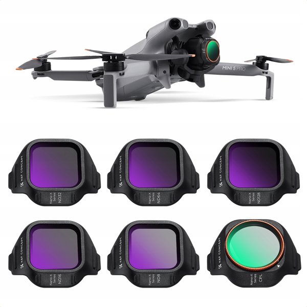 Σετ Φίλτρων 6 σε 1 CPL Γκρι Nd8 Nd16 Nd32 Nd64 Nd128 για DJI Mini 5 Pro